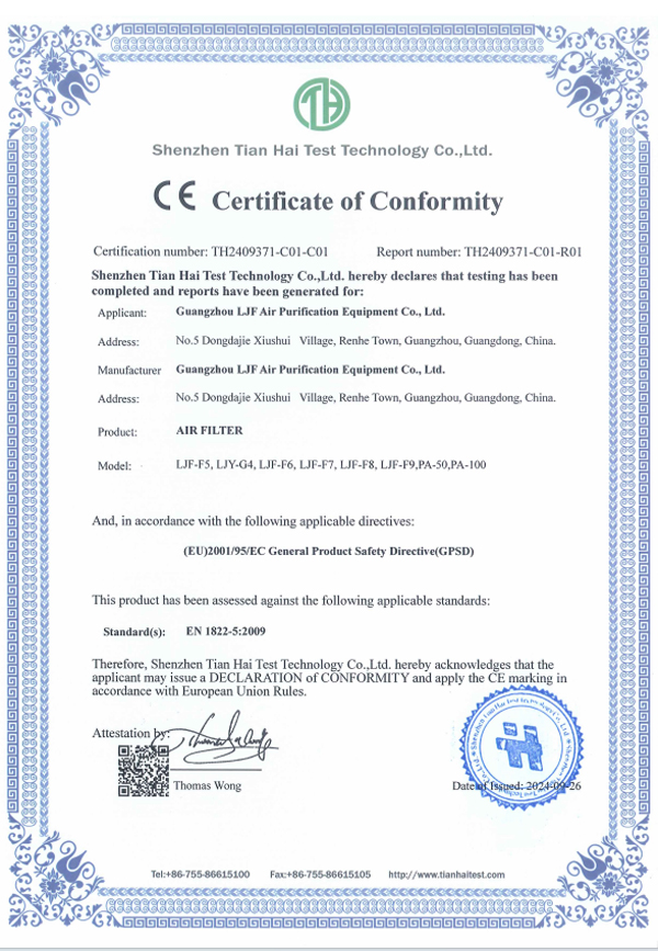 LJF CE certificate